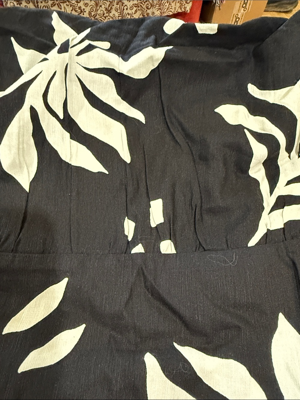 LOFT Black and White Floral Mini Dress - Picture 7 of 9